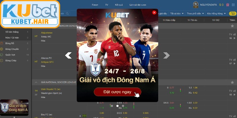 Khám phá sảnh thể thao KUBET 